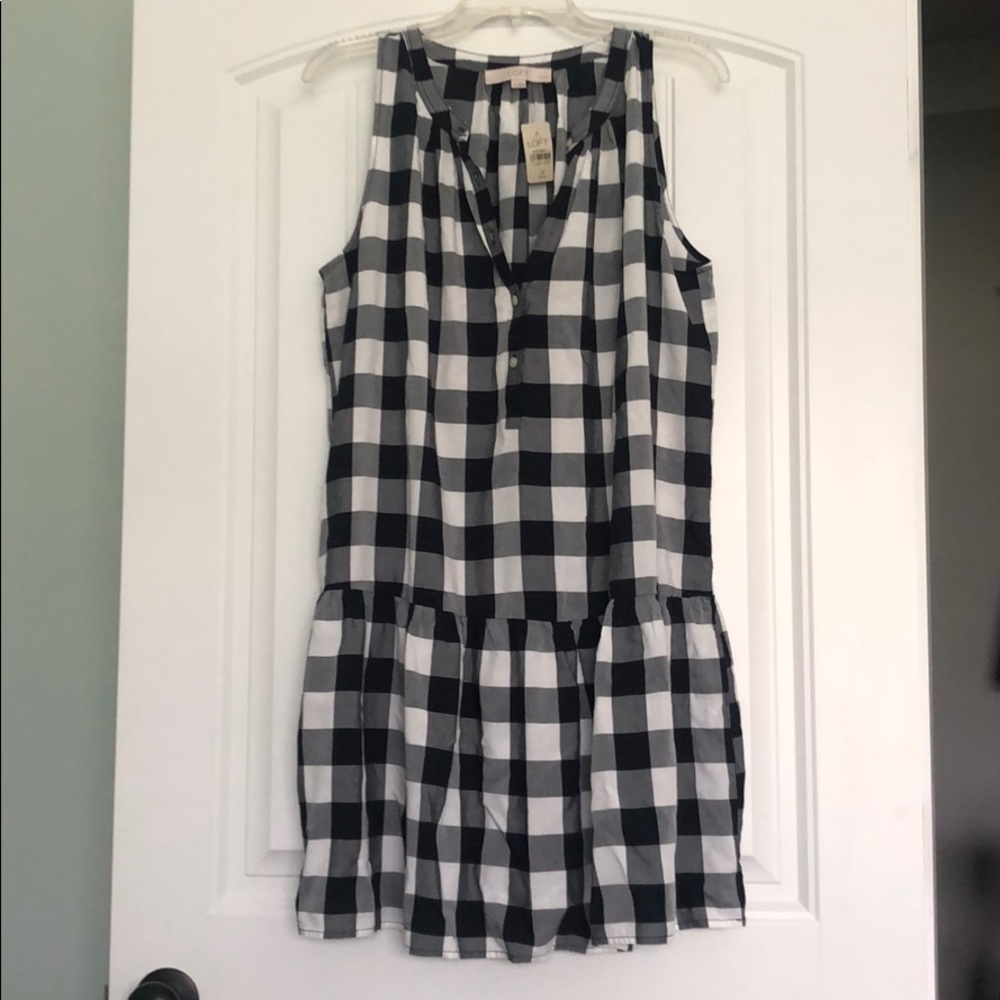 Adorable gingham drop waist dress!